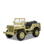 Voiture électrique enfant jeep willys 3 places 24V Sable