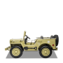 Voiture électrique enfant jeep willys 3 places 24V Sable