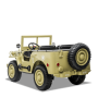 Voiture électrique enfant jeep willys 3 places 24V Sable