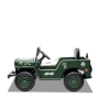 Voiture enfant électrique jeep willys 1 place Vert