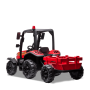Tracteur enfant électrique agricole xl avec remorque Rouge