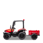 Tracteur enfant électrique agricole xl avec remorque Rouge
