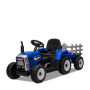 Tracteur électrique enfant avec remorque Bleu