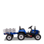 Tracteur électrique enfant avec remorque Bleu