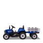 Tracteur électrique enfant avec remorque Bleu