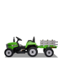Tracteur électrique enfant avec remorque Vert