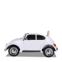 Voiture électrique enfant volkswagen coccinelle version rétro Blanc