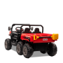 Tracteur enfant 6x6 avec benne basculante électrique Rouge
