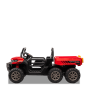 Tracteur enfant 6x6 avec benne basculante électrique Rouge