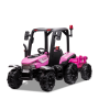Tracteur enfant électrique agricole xl avec remorque Rose
