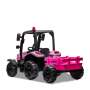Tracteur enfant électrique agricole xl avec remorque Rose