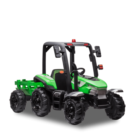 Tracteur enfant électrique agricole xl avec remorque Vert