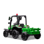 Tracteur enfant électrique agricole xl avec remorque Vert