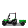 Tracteur enfant électrique agricole xl avec remorque Vert