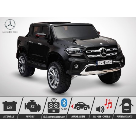Voiture électrique enfant  - Mercedes X-CLASS PICKUP 140W - Noir