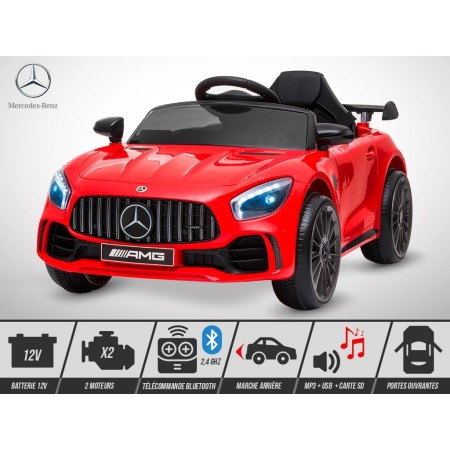 Voiture électrique enfant KINGTOYS - Mercedes GT-R  AMG 40W  Rouge