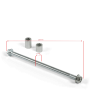 Axe de roue arriere 220mm - ø12mm