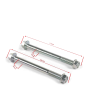 Axes de support moteur 105/125mm m10 (paire)