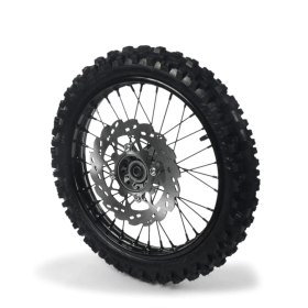 Roue complete avant acier avec pneu YUANXING noire 14" - ø15