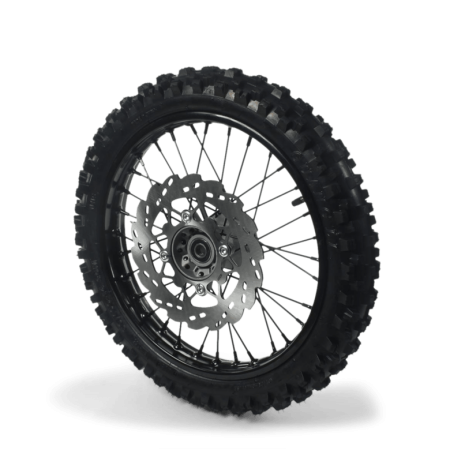 Roue complete avant acier avec pneu YUANXING noire 14" - ø15