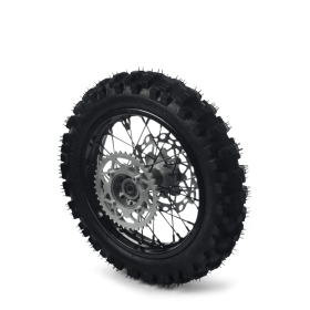 Roue complete arriere acier avec pneu YUANXING noire 12" - ø15