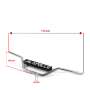 Guidon aluminium ø22mm Gris