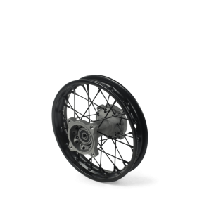 Roue arriere acier noire 10" - ø15
