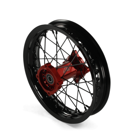 Roue avant aluminium 7116 volt racing moyeu 14" ø15 Rouge