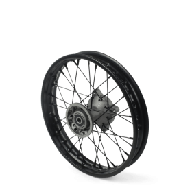 Roue avant acier 12" ø12 Noir