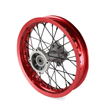 Roue arriere aluminium 12" ø15 Rouge