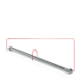 Axe de bras oscillant 245x10mm