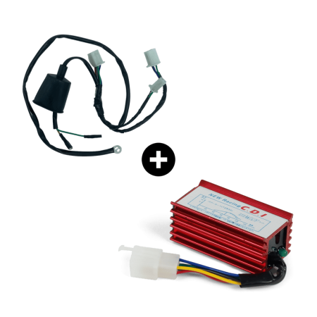 Cdi racing + faisceau électrique 1 broche Rouge