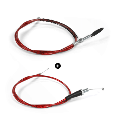 Câble d'accélérateur + embrayage en prise Rouge