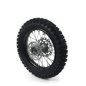 Roue complete arriere acier avec pneu YUANXING noire 16" - ø15