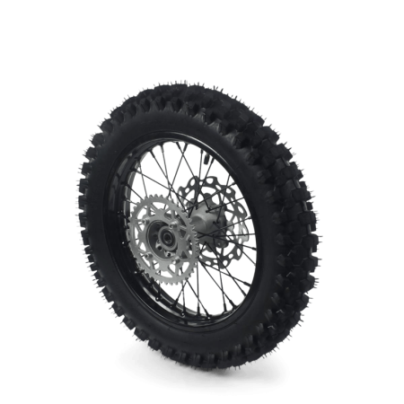 Roue complete arriere acier avec pneu YUANXING noire 16" - ø15