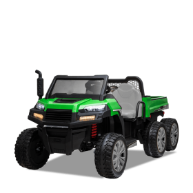 Tracteur électrique enfant 6x6 avec benne basculante V2 Vert