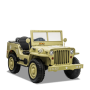 Voiture électrique enfant jeep willys 3 places 24V Sable