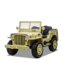Voiture électrique enfant jeep willys 3 places 24V Sable