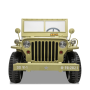 Voiture électrique enfant jeep willys 3 places 24V Sable