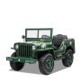 Voiture électrique enfant jeep willys 3 places 24V Vert