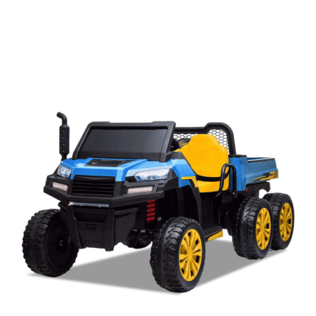 Tracteur électrique enfant 6x6 avec benne basculante V2 Bleu