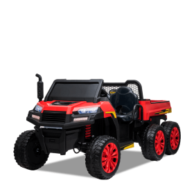 Tracteur électrique enfant 6x6 avec benne basculante V2 Rouge