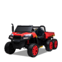 Tracteur électrique enfant 6x6 avec benne basculante V2 Rouge