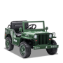 Voiture enfant électrique jeep willys 1 place Vert