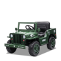 Voiture enfant électrique jeep willys 1 place Vert