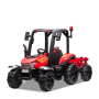Tracteur enfant électrique agricole xl avec remorque Rouge