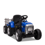 Tracteur électrique enfant avec remorque Bleu