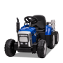 Tracteur électrique enfant avec remorque Bleu