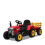Tracteur électrique enfant avec remorque Rouge