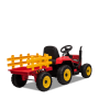 Tracteur électrique enfant avec remorque Rouge